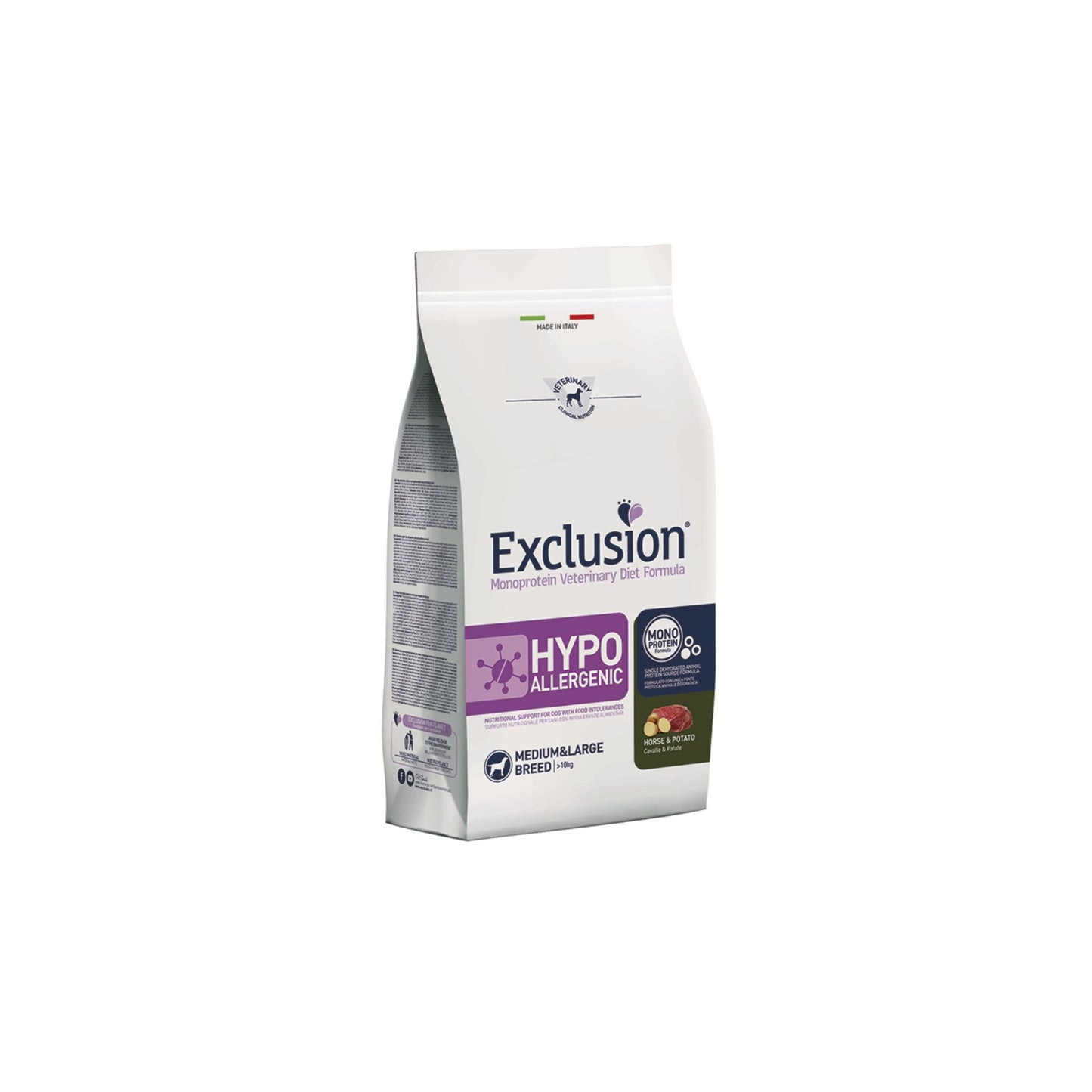 Exclusion Hypoallergenic Cavallo & Patate Medium Large 2 kg