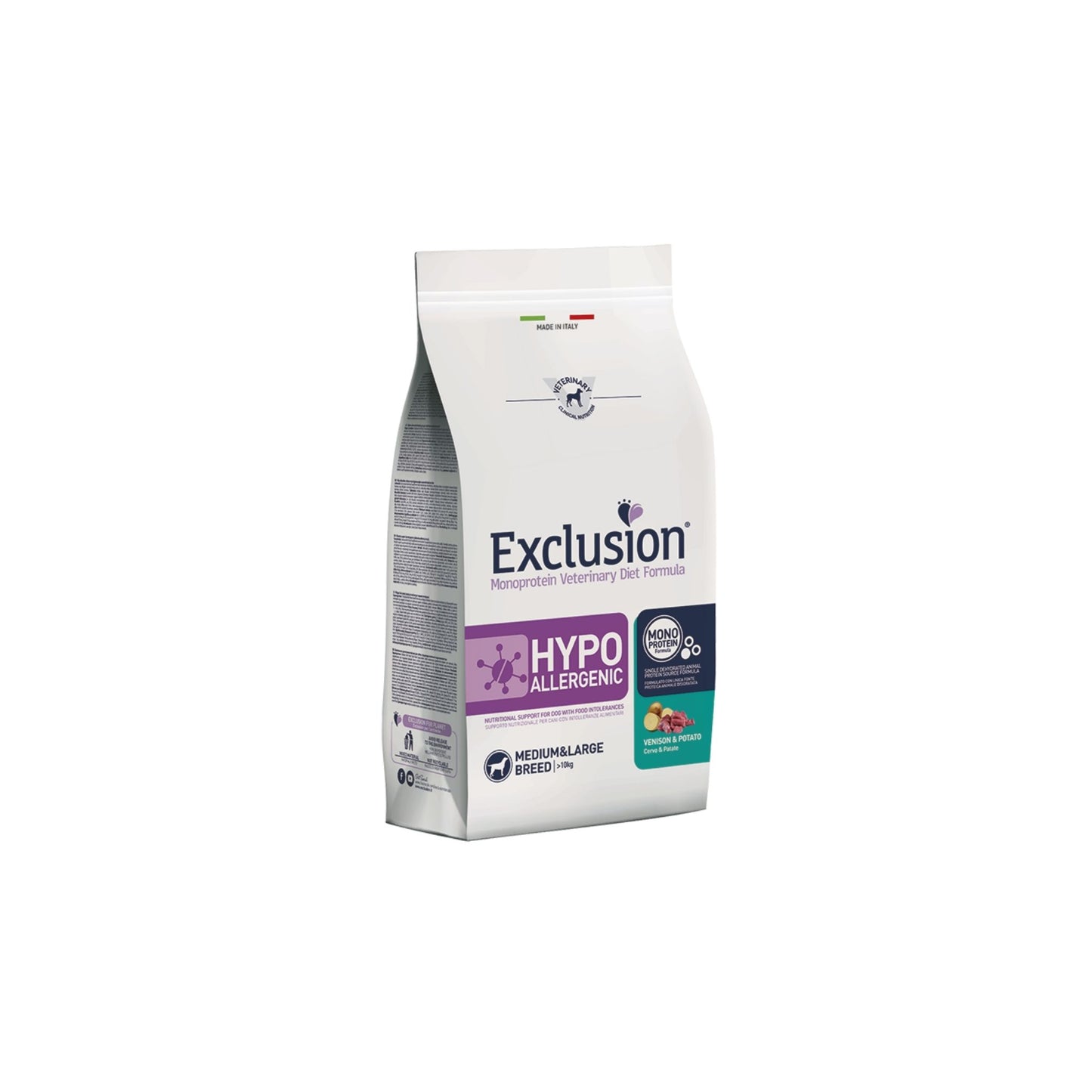 Exclusion Hypoallergenic Cervo & Patate Medium Large 12 kg