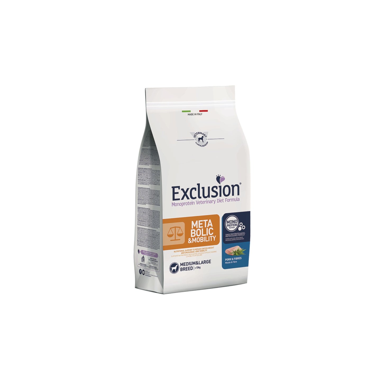ExclusionI Metabolic Mobility Maiale e Fibre Medium&Large Breed