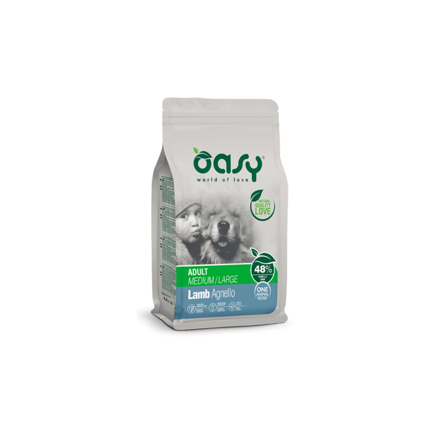 Oasy One Animal Protein Adult Medium/Large Agnello