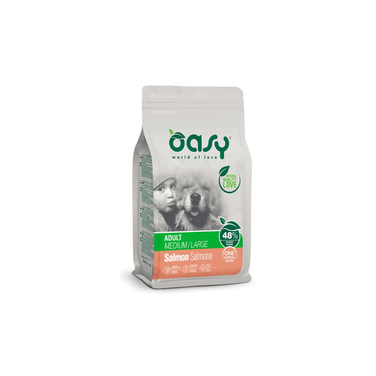 Oasy One Animal Protein Adult Medium/Large Salmone