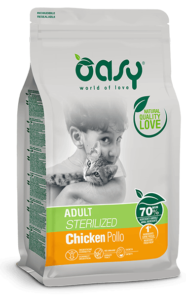 Oasy Dry Cat Adult Sterilised al Pollo 300 gr