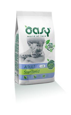 ALIMENTO COMPLETO PER GATTI ADULTI CASTRATI O STERILIZZATI. CIBO SECCO GATTO, CROCCANTINI, OASY.
