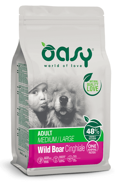 Oasy Dry Dog One Animal Protein- Adult small/mini Cinghiale