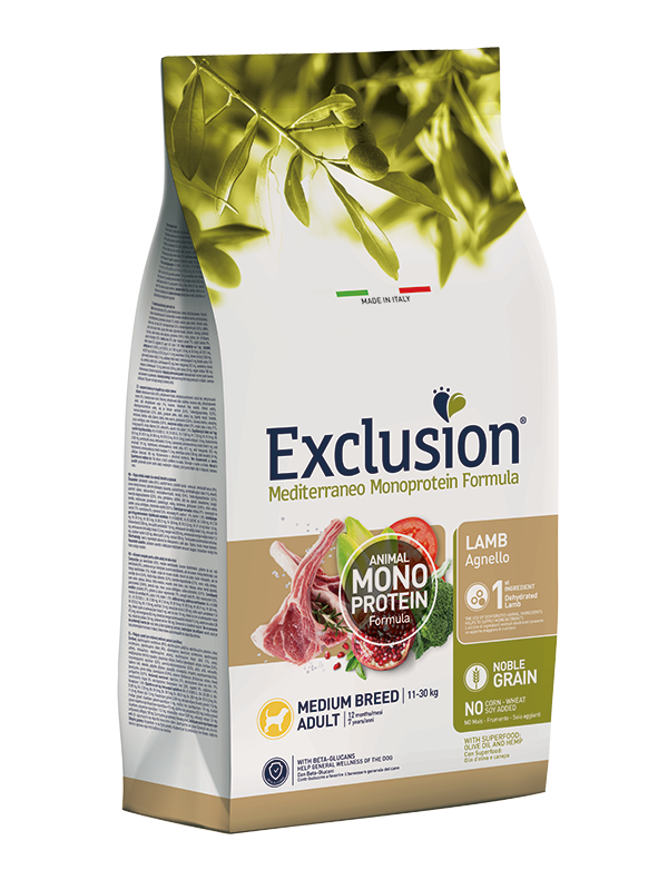 Exclusion Mediterraneo Adult Monoproteina Agnello 3 kg