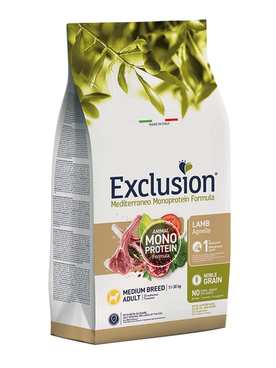 Exclusion Mediterraneo Adult Monoproteina Agnello 3 kg
