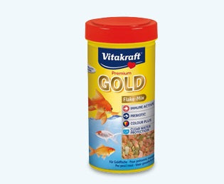 Cibo secco per pesci rossi, garantisce un'alimentazione equilibrata e completa stimolando la vitalità e ravvivando il colore. Con sano germe di grano, spirulina e gamberetti.