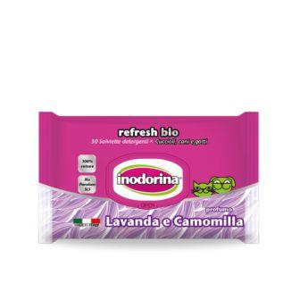 Inodorina 30 SALVIETTE DETERGENTI REFRESH BIO con LAVANDA E CAMOMILLA