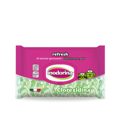 Inodorina 40 SALVIETTE DETERGENTI REFRESH CON CLOREXIDINA