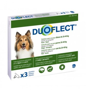 Duoflect antiparassitario Spot- on (3 pipette) per cane da 20 a 40 kg