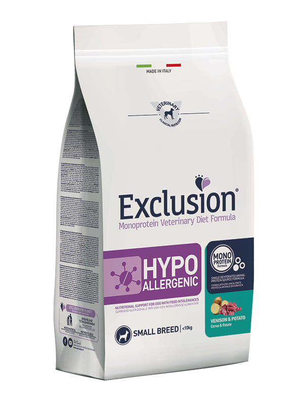 Exclusion Ipoallergenico Cervo e Patate Small 2 kg