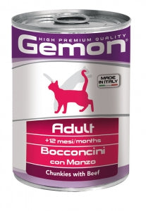 Monge Gemon Cat lattina adult al manzo 415 gr cibo umido