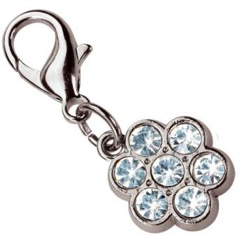 Simpatica medaglietta per cane con inserti di swaroski, sfiziosi ed eleganti, dotata di un gancio apri e chiudi da applicare direttamente nel collare del vostro amico Pet.