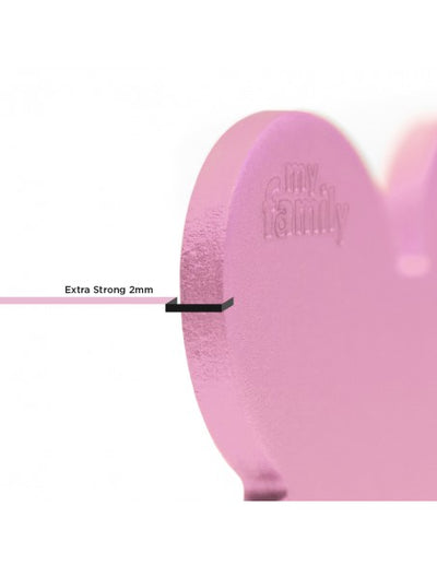 Medaglietta Grande a forma di Cuore Basic Rosa in Alluminio