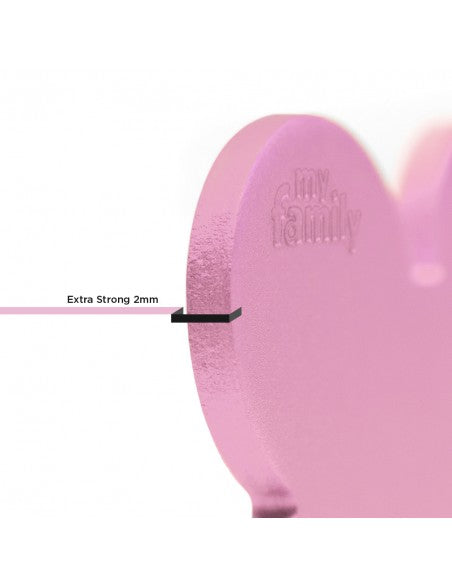Medaglietta Piccola a forma di Cuore Basic in Alluminio Rosa