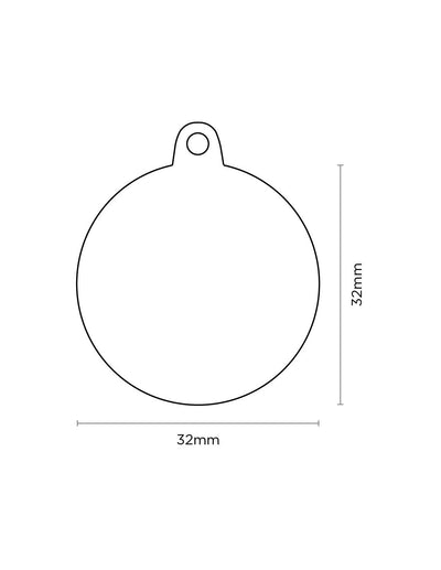 Medaglietta Basic Cerchio Piccolo in Ottone Cromato