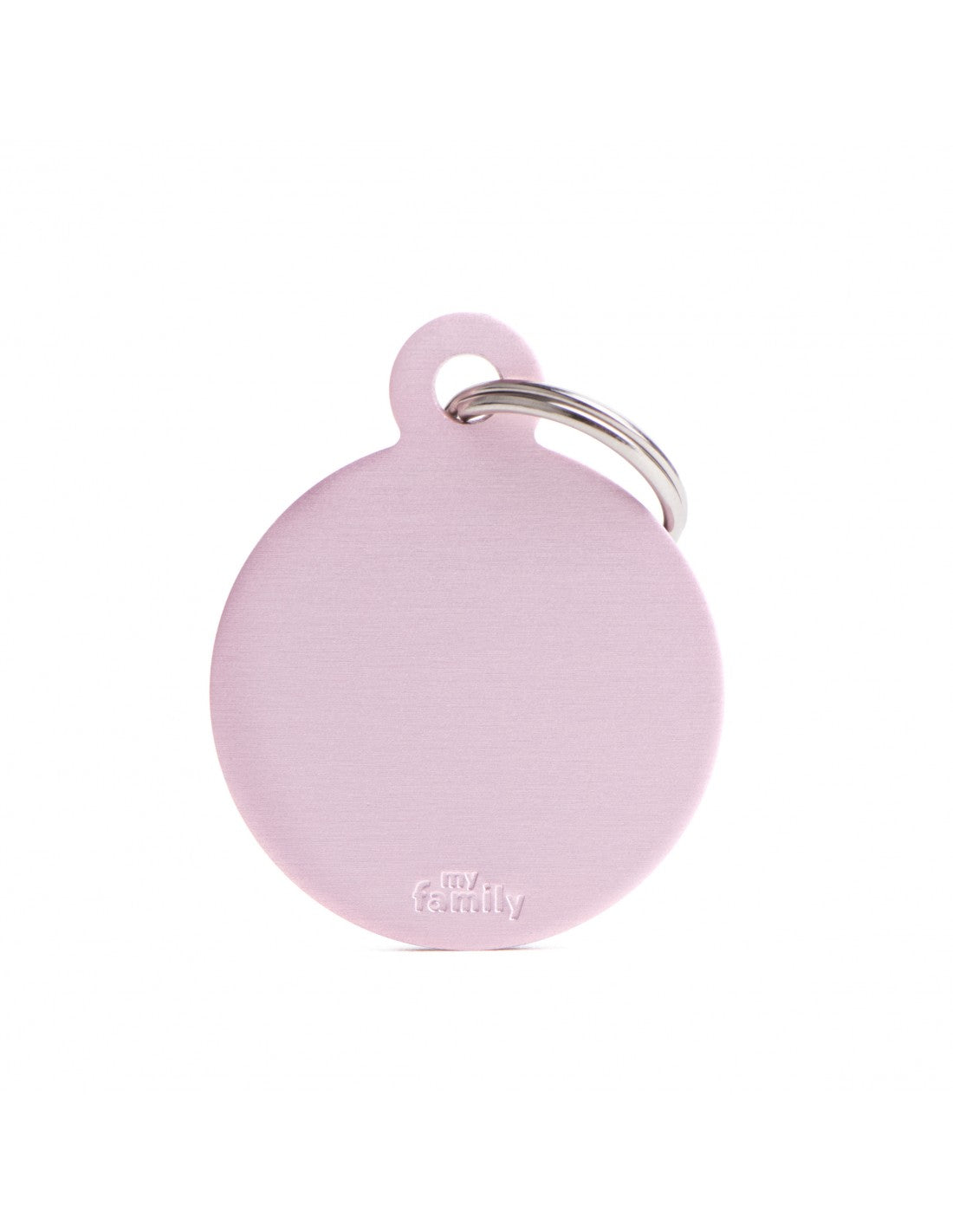 Medaglietta Cerchio Basic Grande in Alluminio Rosa