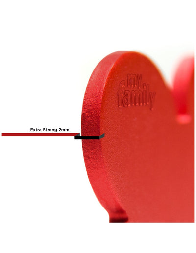 Medaglietta Grande a forma di Cuore Basic Rossa in Alluminio