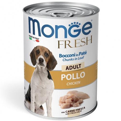 Alimento completo e bilanciato per Cani, all'interno abbiamo carne fresca che garantisce un'alta digeribilità. Pollo 400 gr