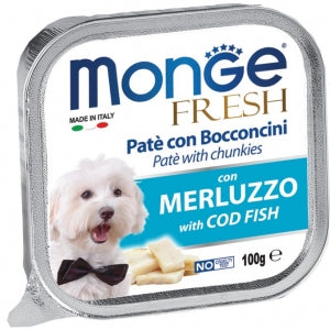 Delizioso paté con un cuore di prelibati bocconcini all'interno. Alimento completo per cani.  Senza coloranti, conservanti e con un basso tenore di zuccheri, è ideale per cani di piccola taglia e come premio per i cani più grandi. Agnello, Anatra, Maiale, Salmone, Manzo, Pollo, Verdure, Tacchino, Merluzzo, Tonno,