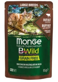 MONGE BWILD GRAIN FREE BUFALO CON ORTAGGI LARGE BREEDS 85 G BUSTINE