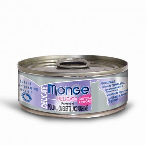 Monge Lattine Natural Delicate Superprium, Tonno, Salmone, Manzo, Pollo, Calamari, Prosciutto 80 gr, Gatto