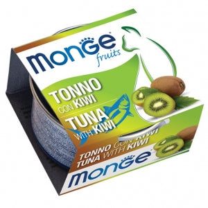 Monge Fruits è un cibo umido per gatti esigenti con un palato più raffinato, le lattine alla frutta sono un alimento più naturale, garantiscono un'eccellente apporto di vitamine e F.O.S. (frutto-oligosaccaridi). La frutta non è trattata chimicamente e non sono utilizzati né conservanti né coloranti.
