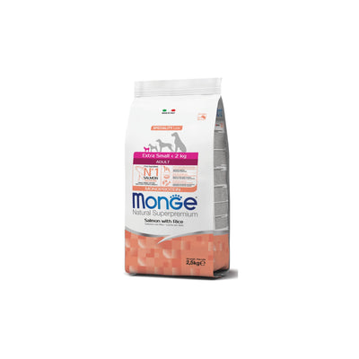 Monge Natural Superpremium Extra Small Adult Monoprotein Salmone con Riso