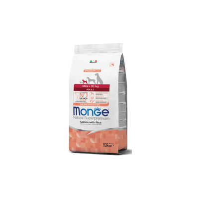 Monge Natural Superpremium Mini Adult Monoprotein Salmone con Riso