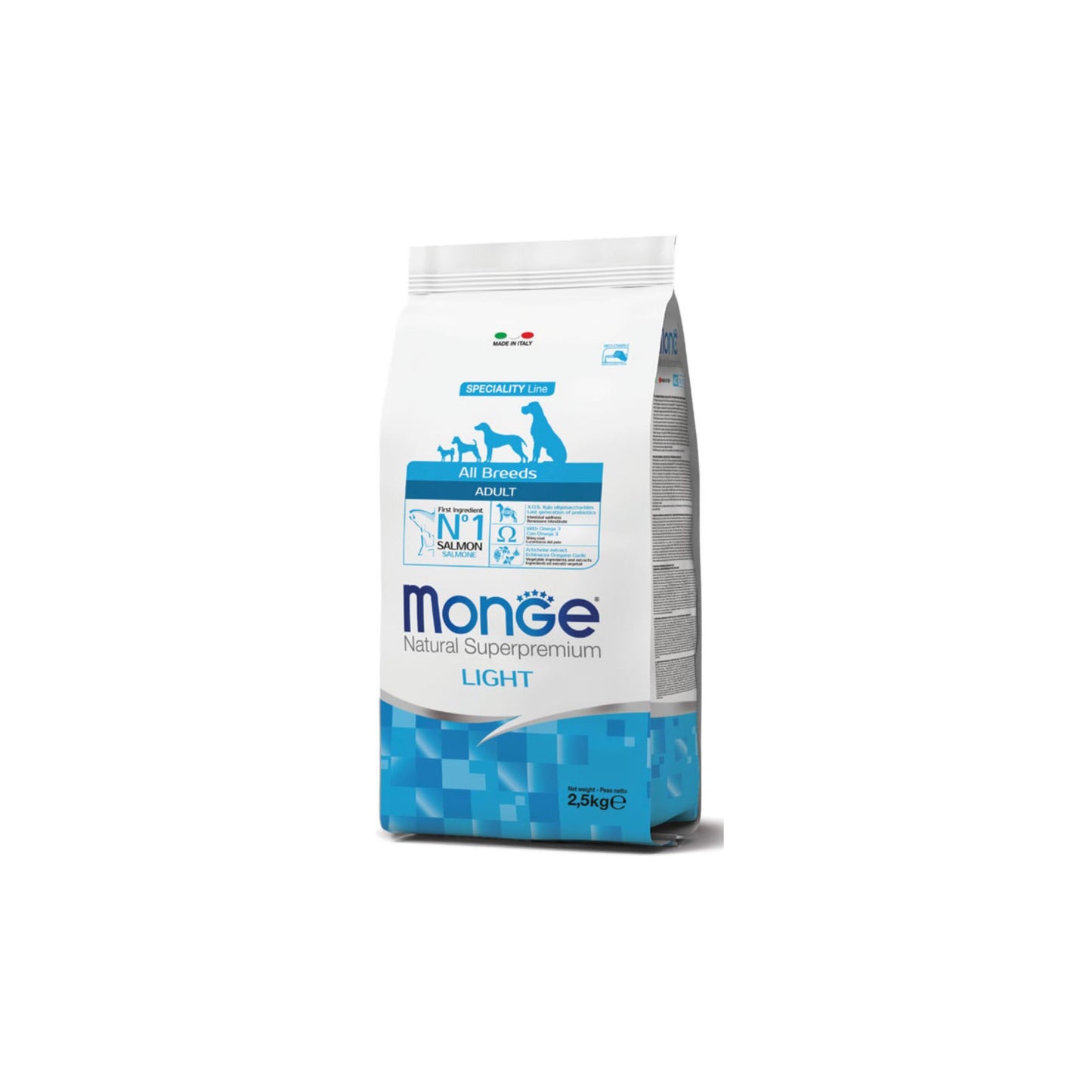 Monge Natural Superpremium All Breeds Adult Light Salmone con Riso