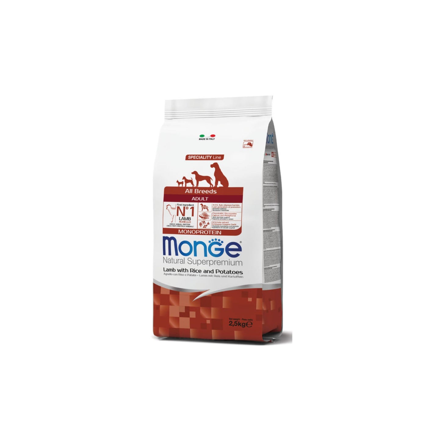 Monge Natural Superpremium All Breeds Adult Monoprotein Agnello con Riso e Patate