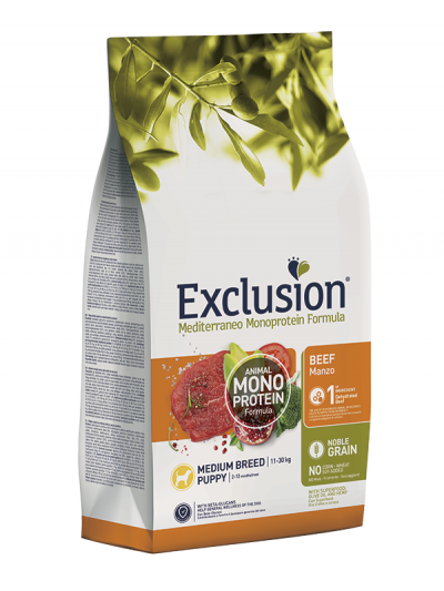 Exclusion puppy medium Manzo 3 kg