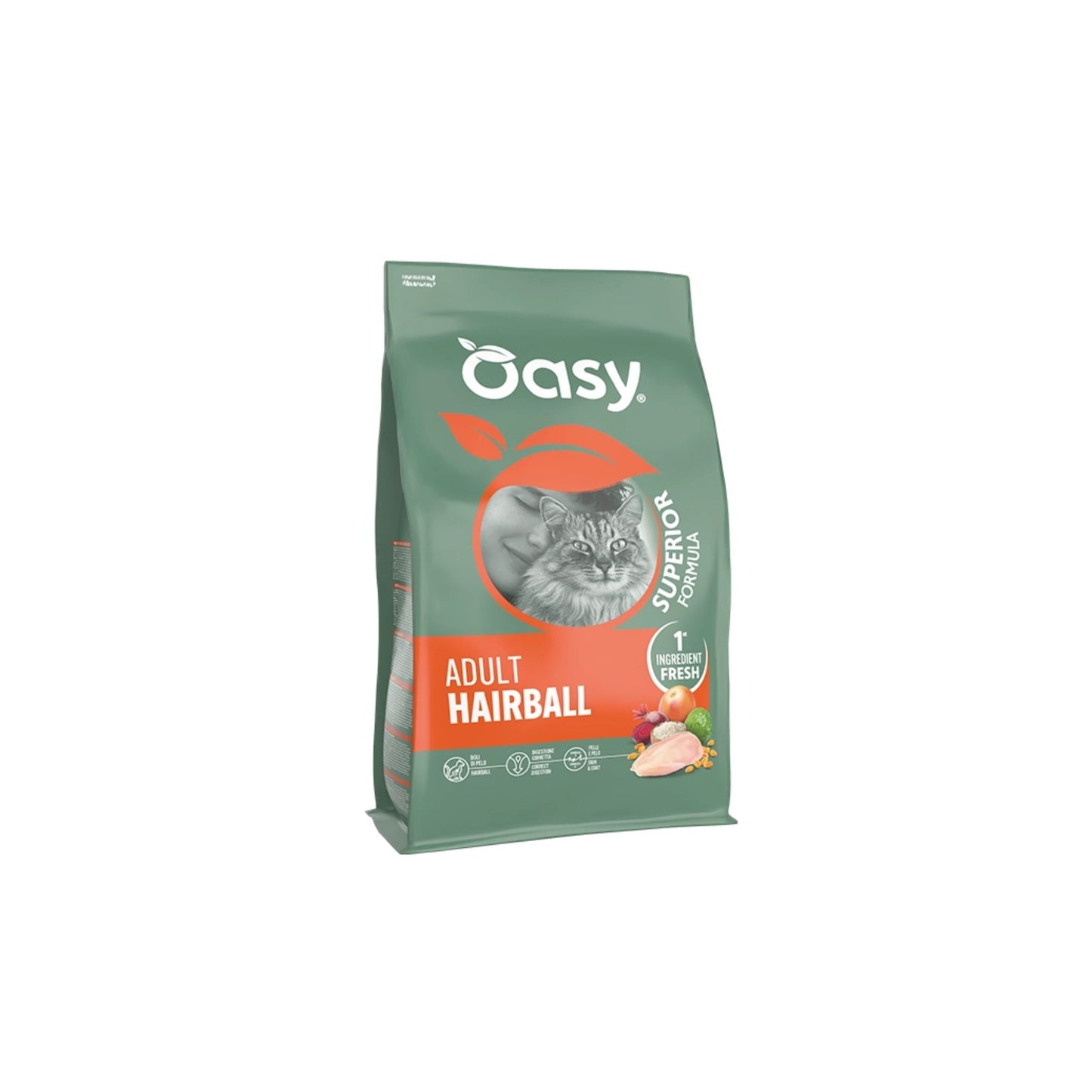 Oasy Superior Formula Adult Hairball Pollo