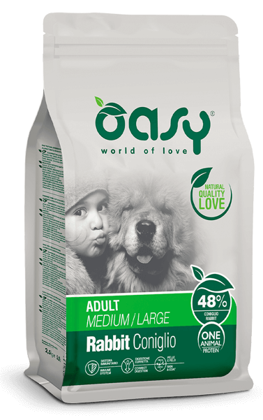 Oasy Dry Dog One Animal Protein- Adult small/mini Coniglio