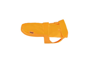 Impermeabile waterproof in tessuto spalmato giallo e con interno staccabile in pile mediante bottoni a pressione.