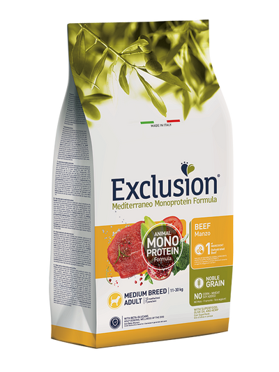 Exclusion Mediterraneo Adult Monoproteina Manzo 3 kg