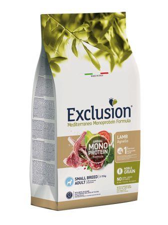 EXCLUSION MEDITERANEO MONOPROTEIN NOBLE GRAIN ADULT SMALL AGNELLO 2 KG