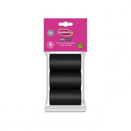 Inodorina City Bag Nero Ricarica di 3 Rotoli da 60 sacchetti