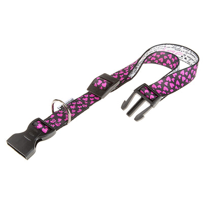 Collare per Cane Arlecchino, piccola taglia, in nylon, resistente con una facile apertura e chiusura inoltre è regolabile.