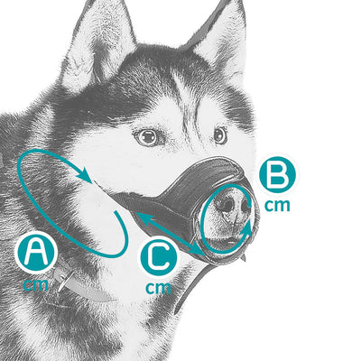 Museruola per Cani in Rete di Nylon. Varie Misure, S,M,L,XL 