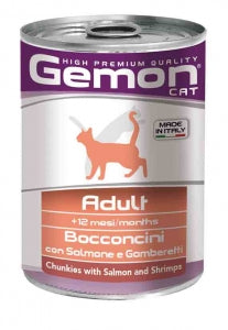 Monge Gemon Cat lattina adult al Salmone e Gamberetti  415 gr cibo umido per gatto