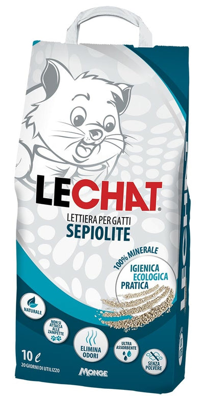 LeChat Sepiolite per Gatti 100% Minerale è la lettiera di elevata qualità, pensata per garantire all’animale massimo comfort e igiene per oltre 20 giorni.