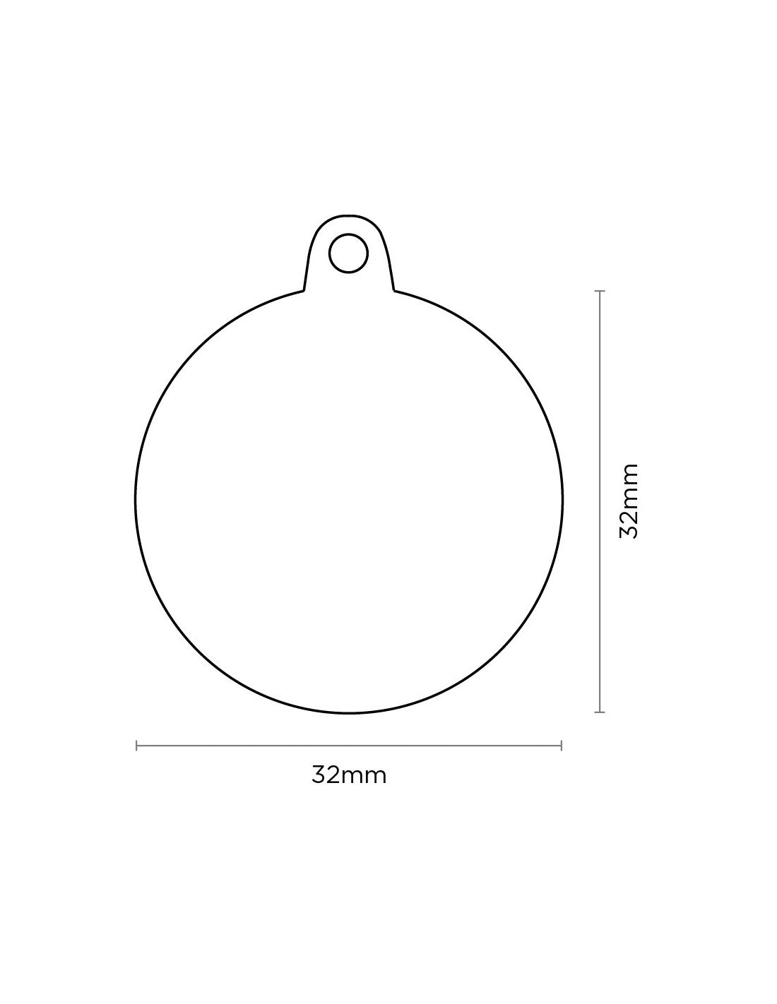 Medaglietta Basic Cerchio Piccolo in Ottone Cromato