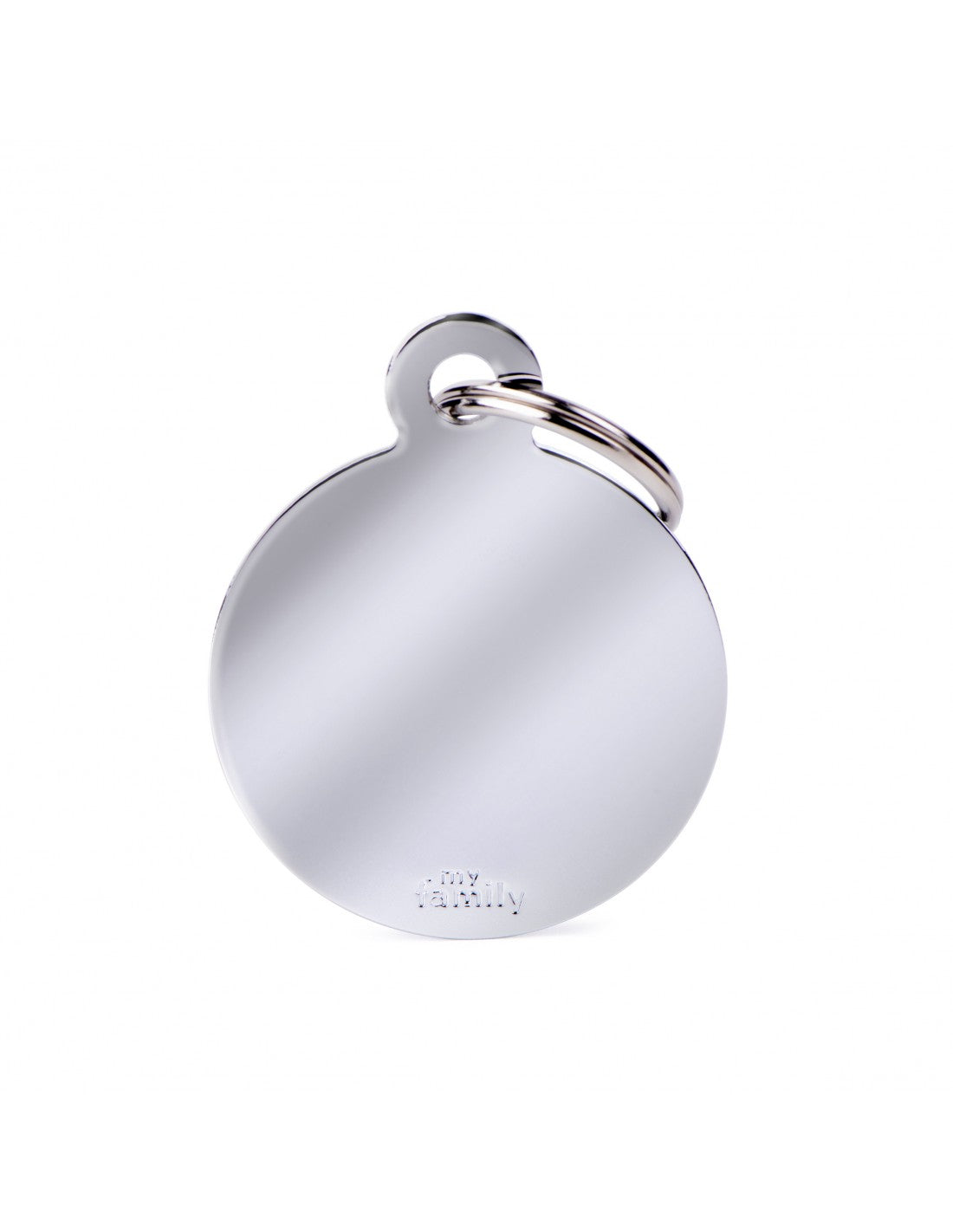 Medaglietta Cerchio Basic Grande in Ottone Cromato