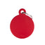 Medaglietta Basic Cerchio Piccolo in Alluminio Rosso