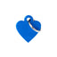 Medaglietta Piccola a forma di Cuore Basic in Alluminio Blu