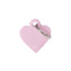 Medaglietta Piccola a forma di Cuore Basic in Alluminio Rosa