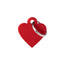 Medaglietta Piccola a forma di Cuore Basic in Alluminio Rosso