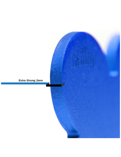 Medaglietta Grande a forma di Osso Basic Blu in Alluminio