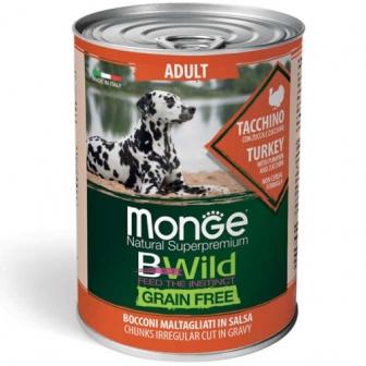 Monge bwild, Monge Umido, Monge bwild cane, Monge per jack russell, Cibo umido monge, Offerta monge, Monge per Labrador, cibo in lattina di 400 gr